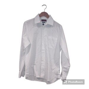Men's White Button Down Shirt Size 15 1/2 34/35